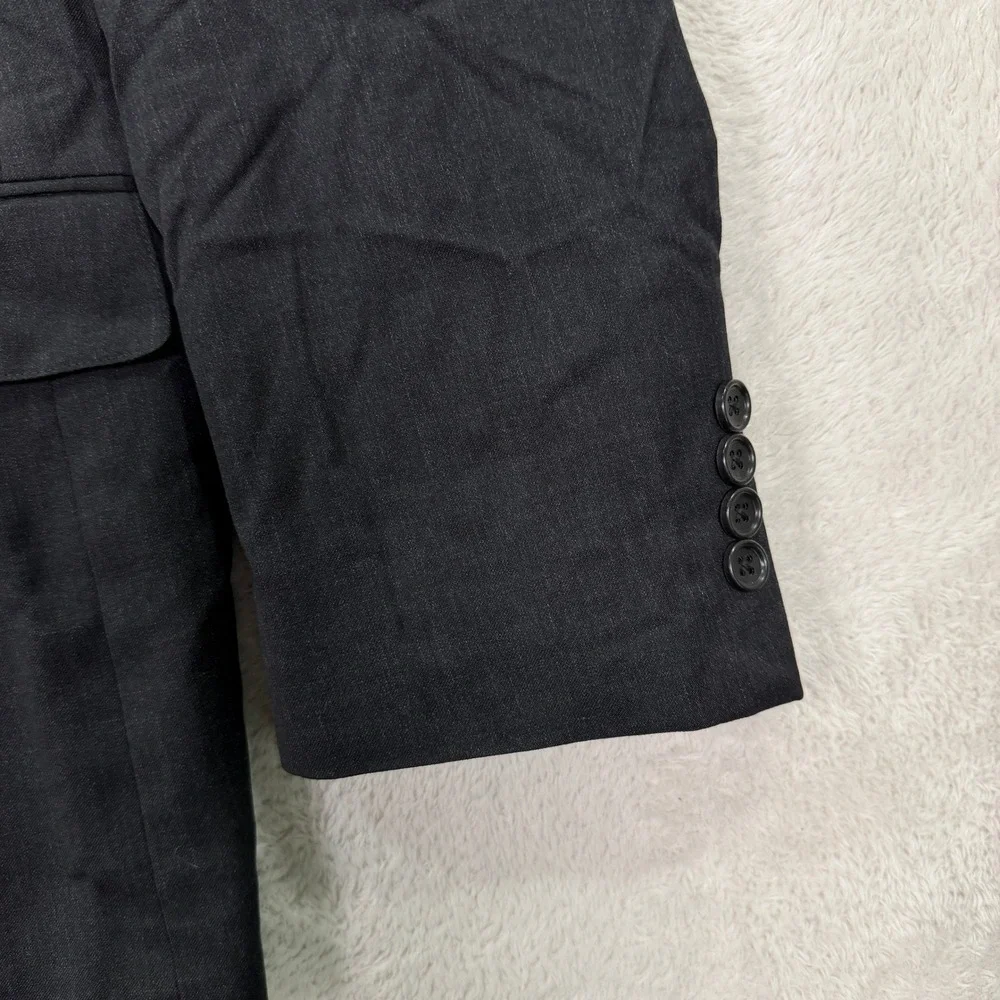 Bonobos Men 46R Standard Fit Blazer Jacket Gray 2-Button Sport Coat Wool Stretch